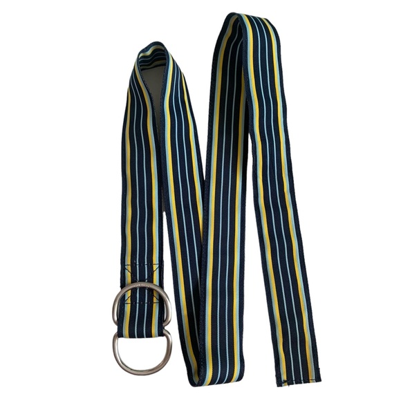 J Crew Fabric Classic Striped Ribbon Belt Size L/XL - Picture 2 of 7